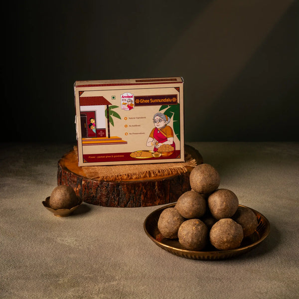 Ghee Sunnundalu with Jaggery